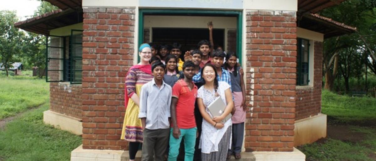 ILR student Katie Lim at the Viveka Tribal Centre for Learning, India Global Service Learning, Summer 2015ng, Summer 2015