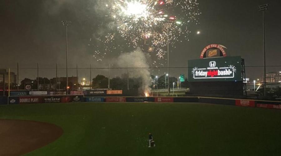 Fireworks after Bisons Tenth Inning Grand Slam Win
