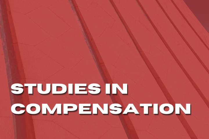 An abstract block with the text "Studies in Compensation"