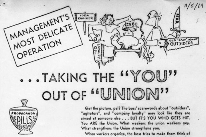 An example of pro-union literature from the collection of Leonard C. Scott, which was recently digitized and made available to the public by the Kheel Center for Labor-Management Documentation and Archives.