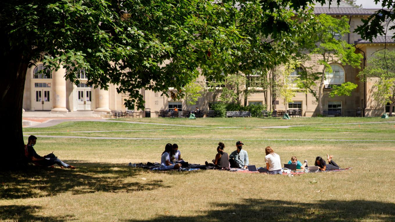 Image of students outside