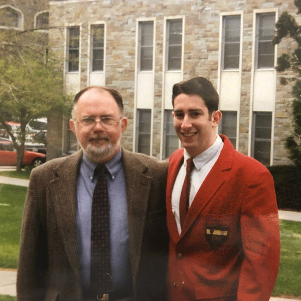 Jim PcPherson and Jordan Berman on campus in 1994