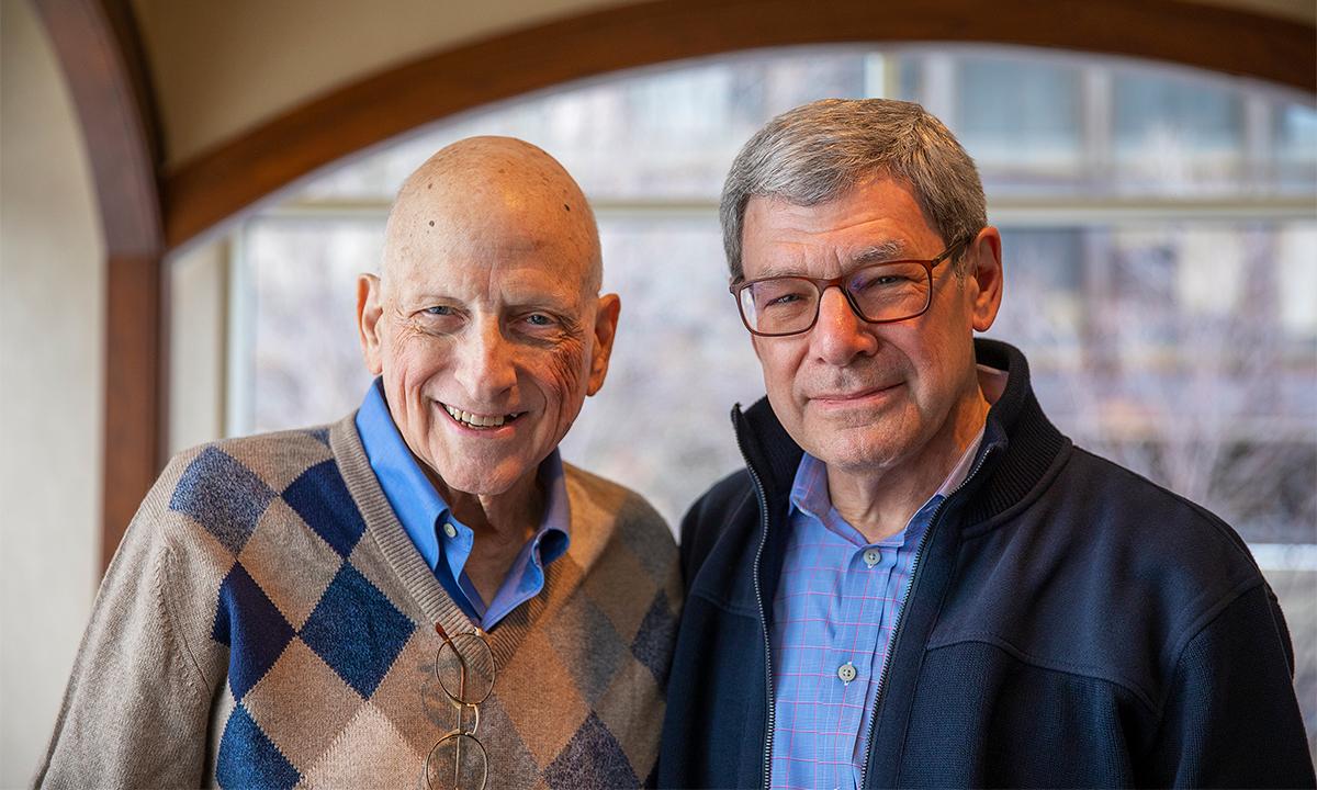 Professor Dave Lipsky and David M. Cohen ’73
