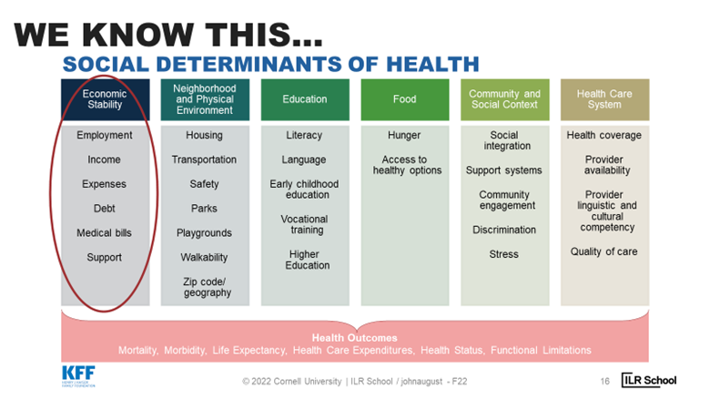 Social determinants of health chart.
