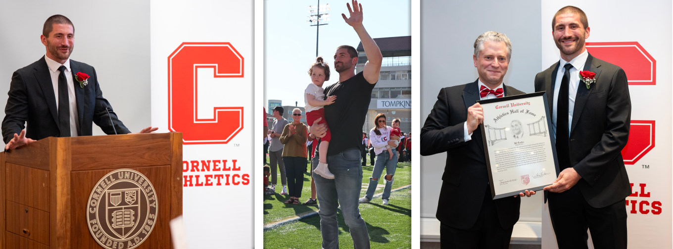 JC Tretter during Cornell's Hall of Fame weekend.