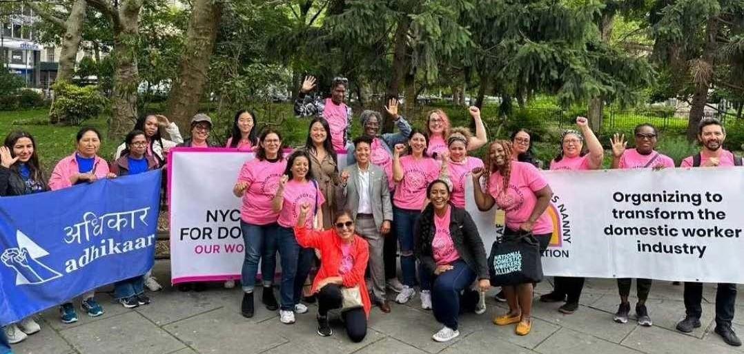 Student Elizabeth Si with community partners in NYC
