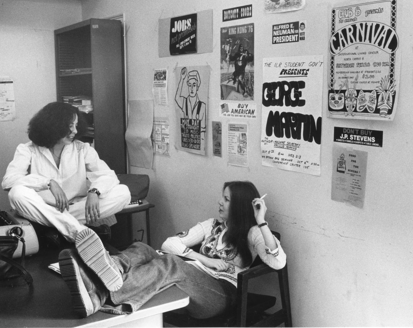 Two women at ILR during the 1970s