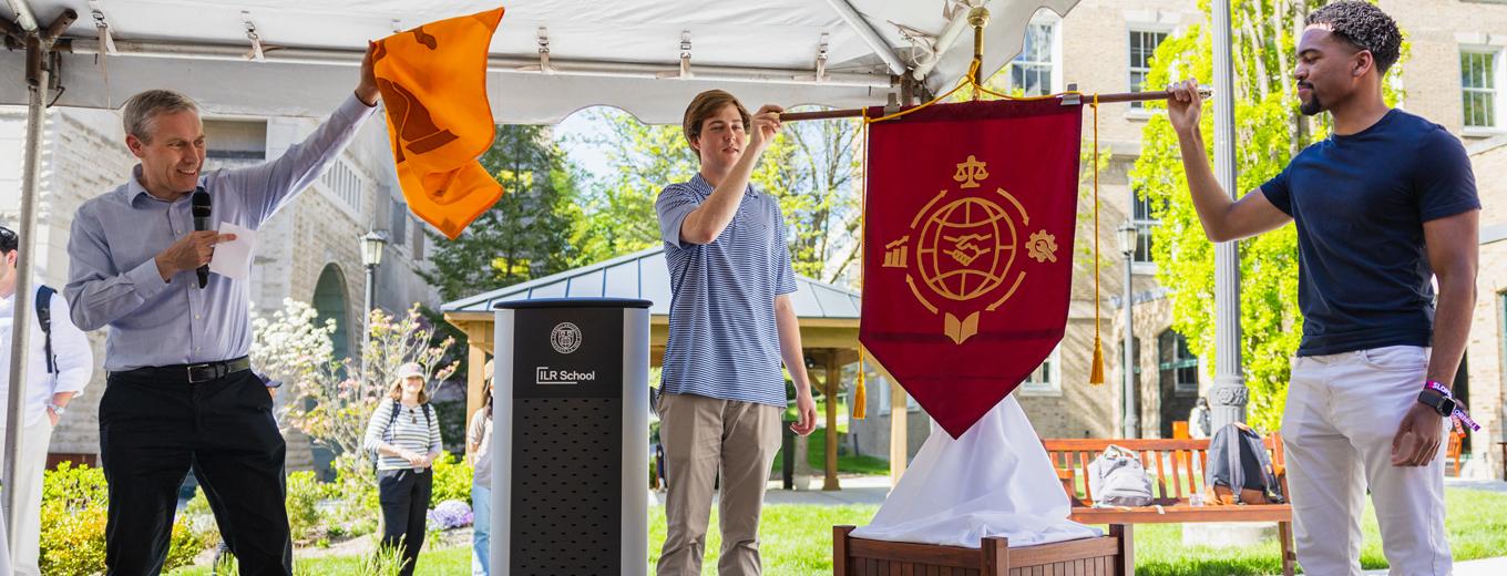 Dean Colvin unveils the new ILR banner