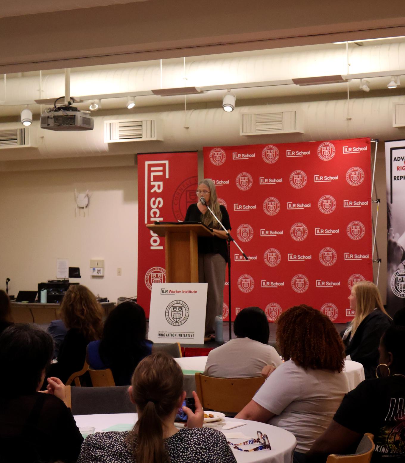 Christine Charles delivers Summer School opening remarks.