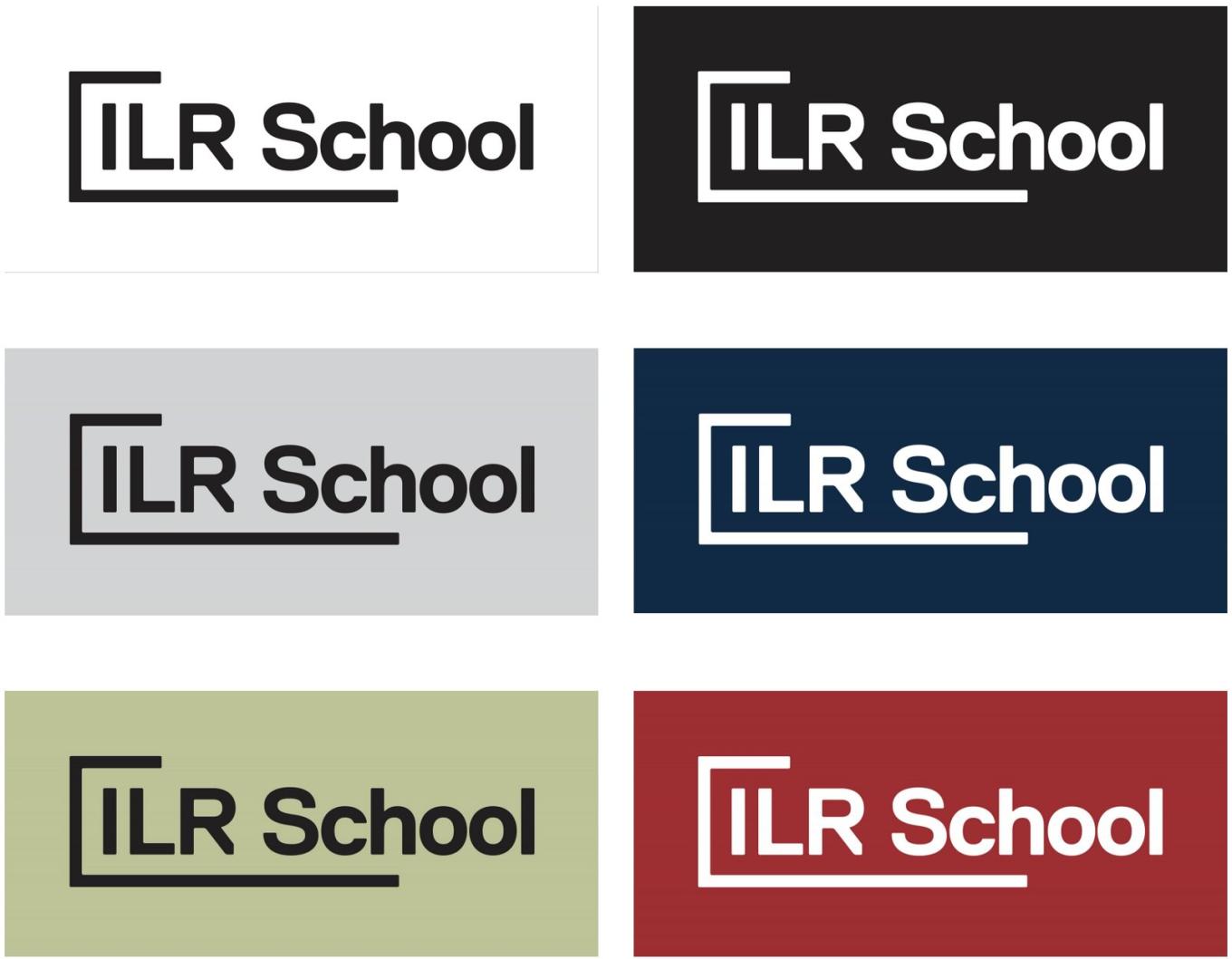 ILR Wordmark set to various brand color options