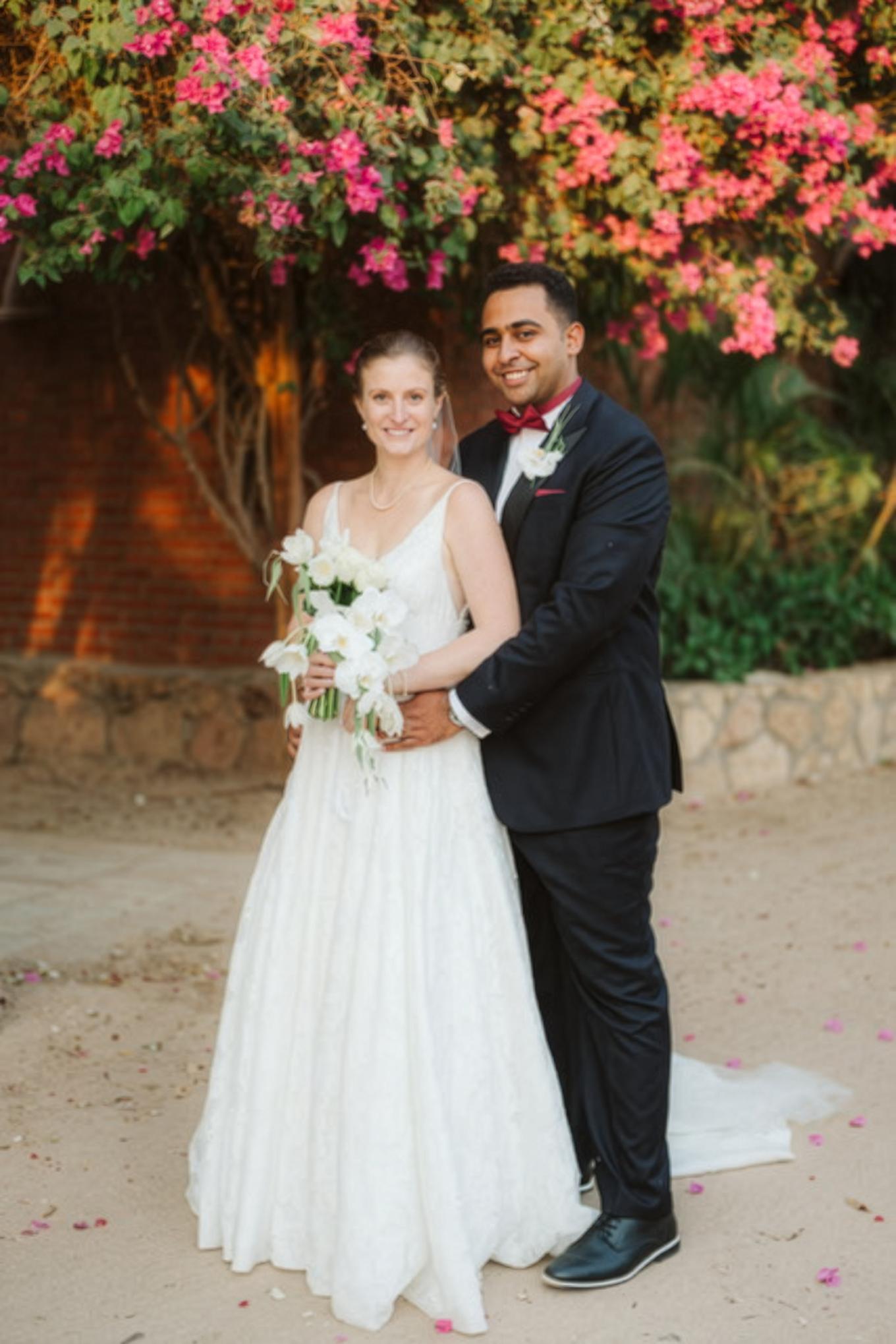 Louisa Heywood and her husband, Aaman