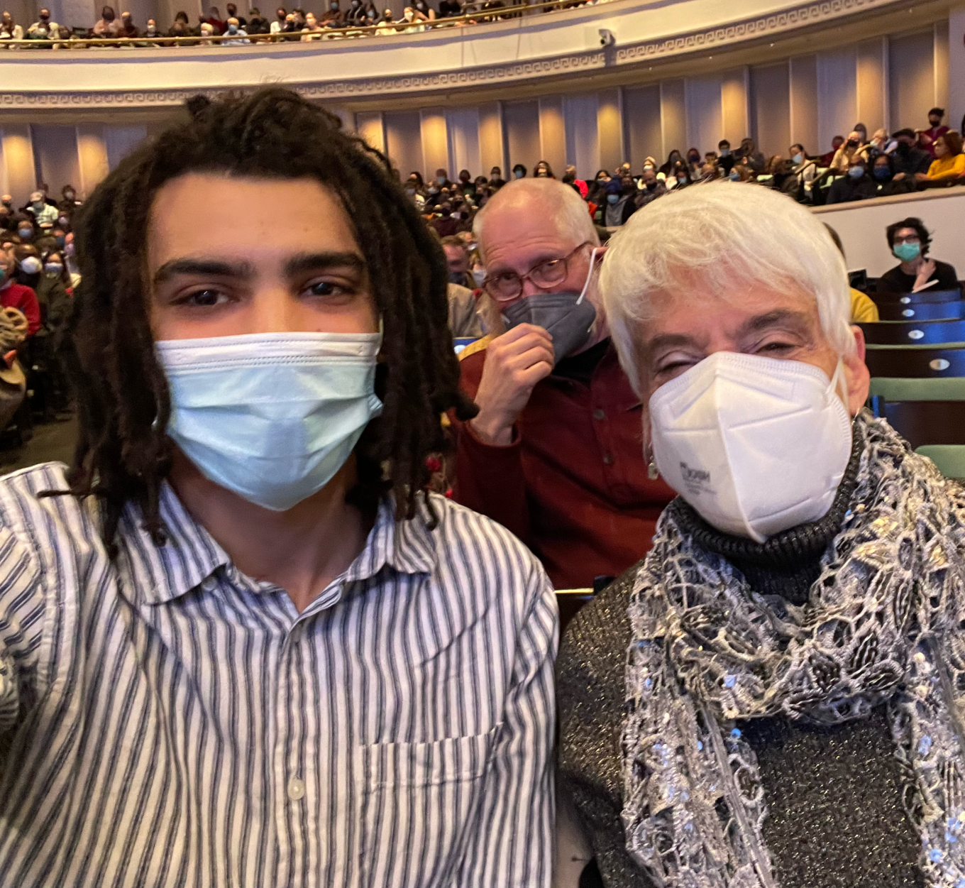 alex Eshelman '22 with Susanne Bruyère at Baily Hall