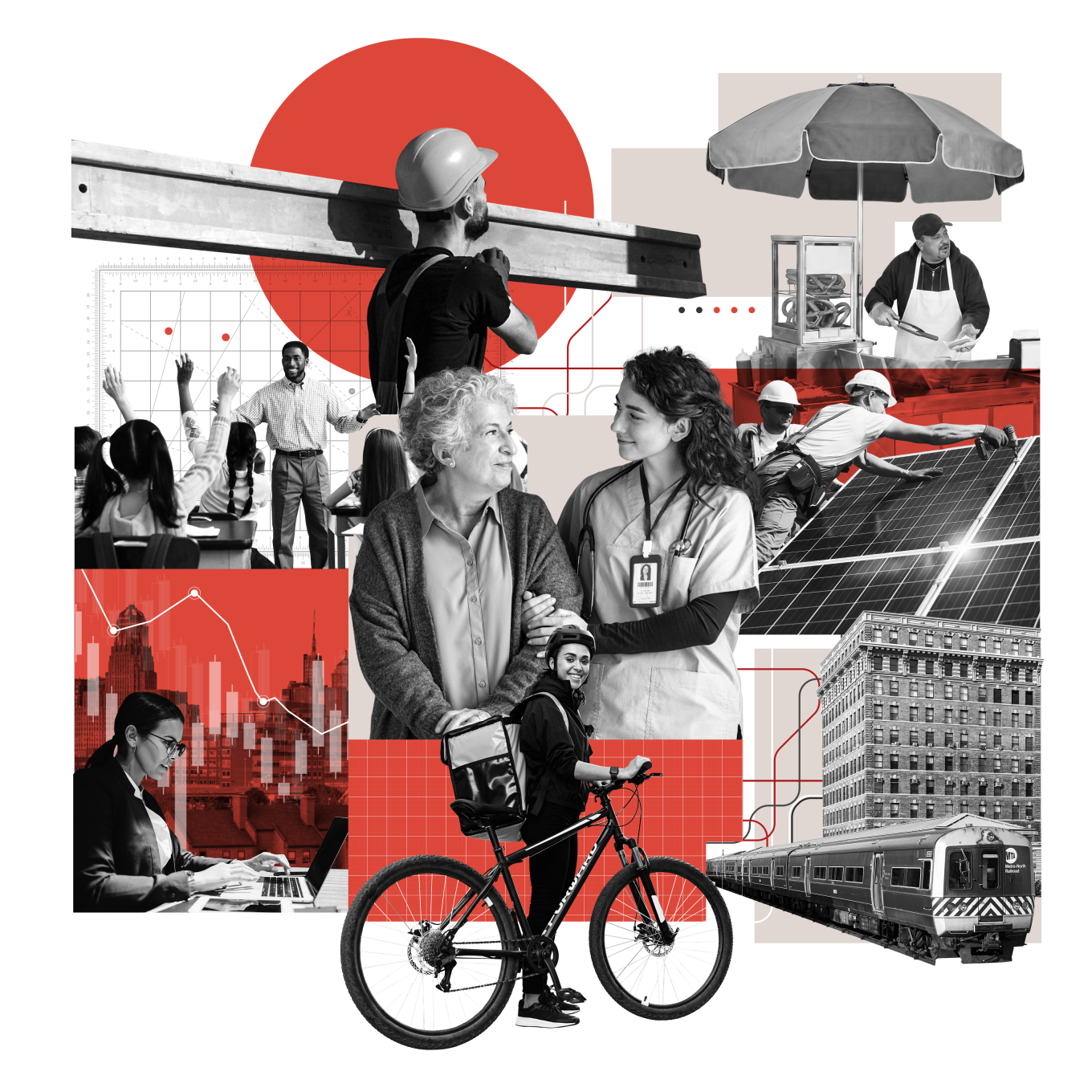 Collage of workers