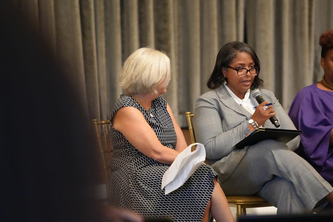 Dr. Marie Cannon and Cathy Creighton, Esq. on panel