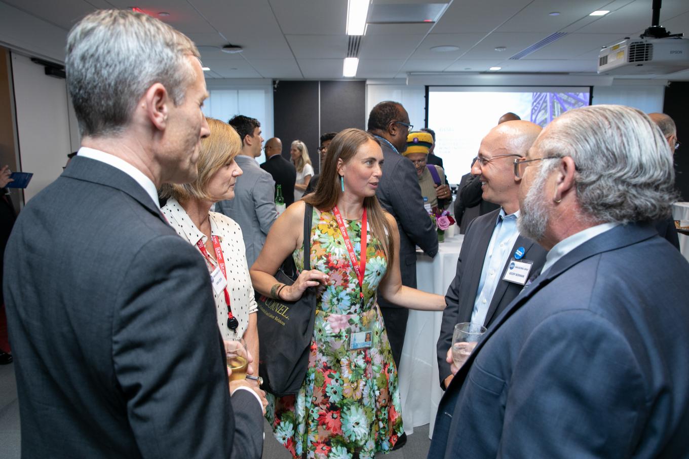 Guests mingle at Climate Jobs New York's Inaugural Gala