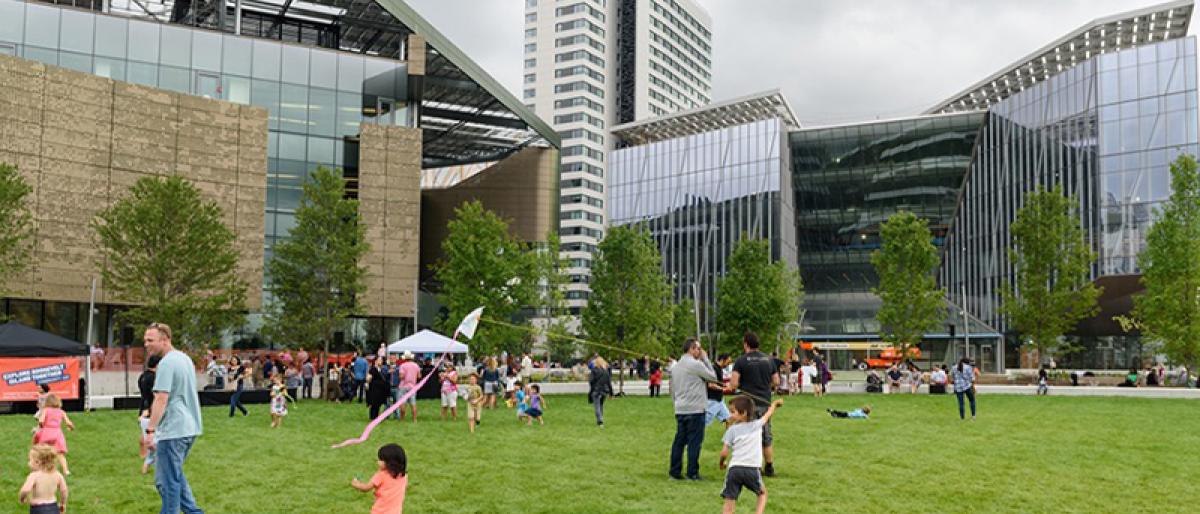 Roosevelt Island and Cornell Tech families enjoy Community Day, Aug. 5, 2017.