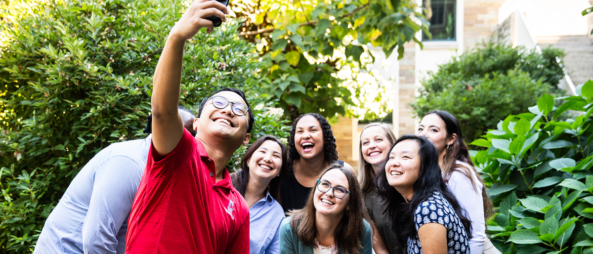 MILR students posing for a photo on campus