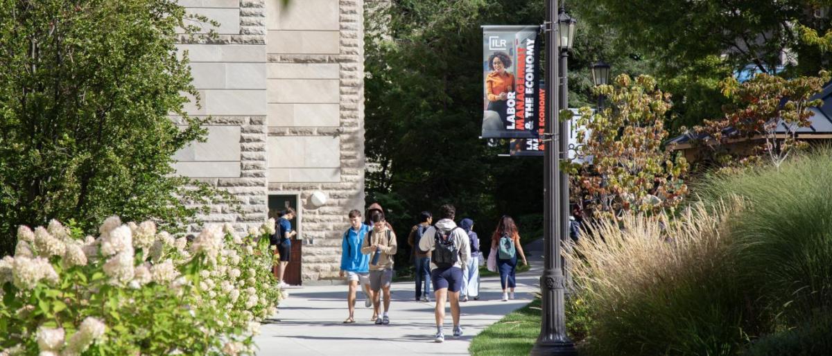 Students on campus at ILR