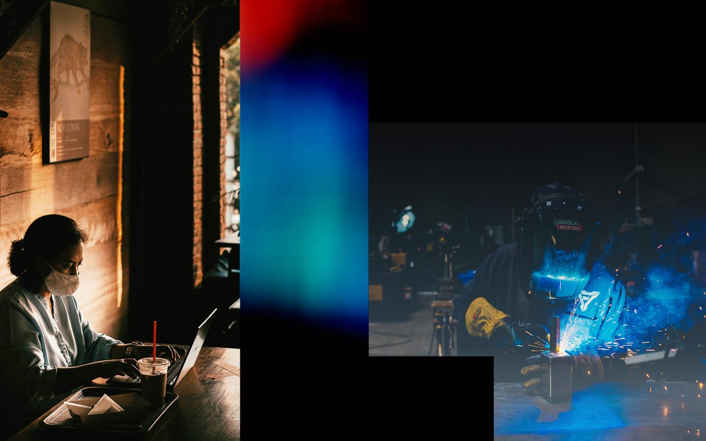 collage of the workplace