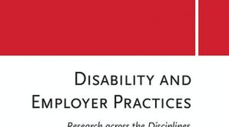 Cover of the book "Disability and Employer Practices."