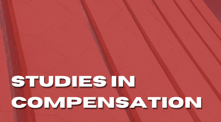 An abstract block with the text "Studies in Compensation"
