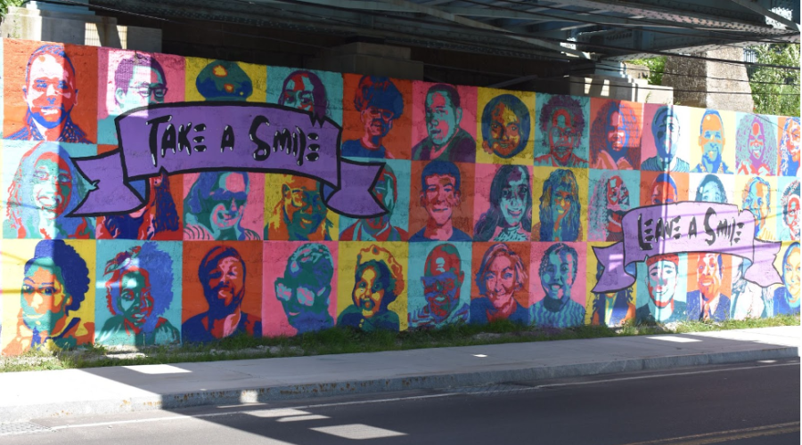 Mural in Niagara Falls entitled "Take a Smile, Leave a Smile"