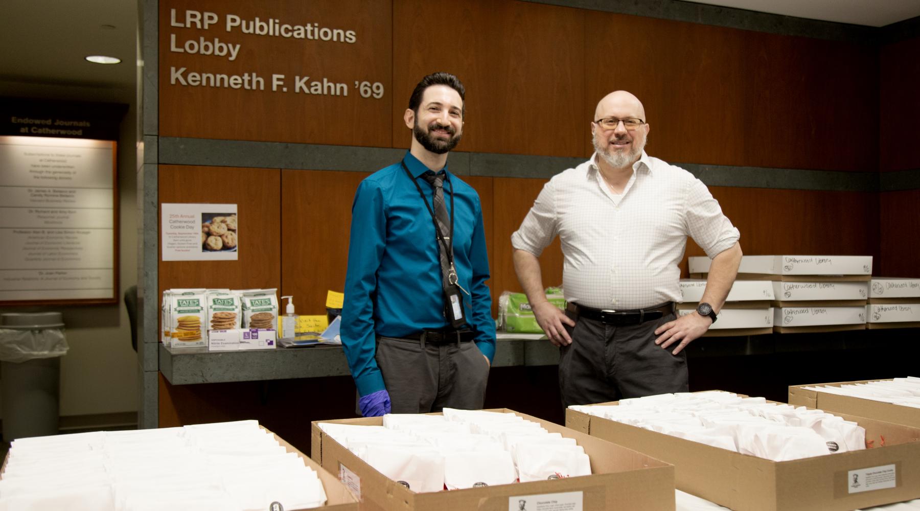 Steve Calco and Jim DelRosso at Cookie Day in 2025.