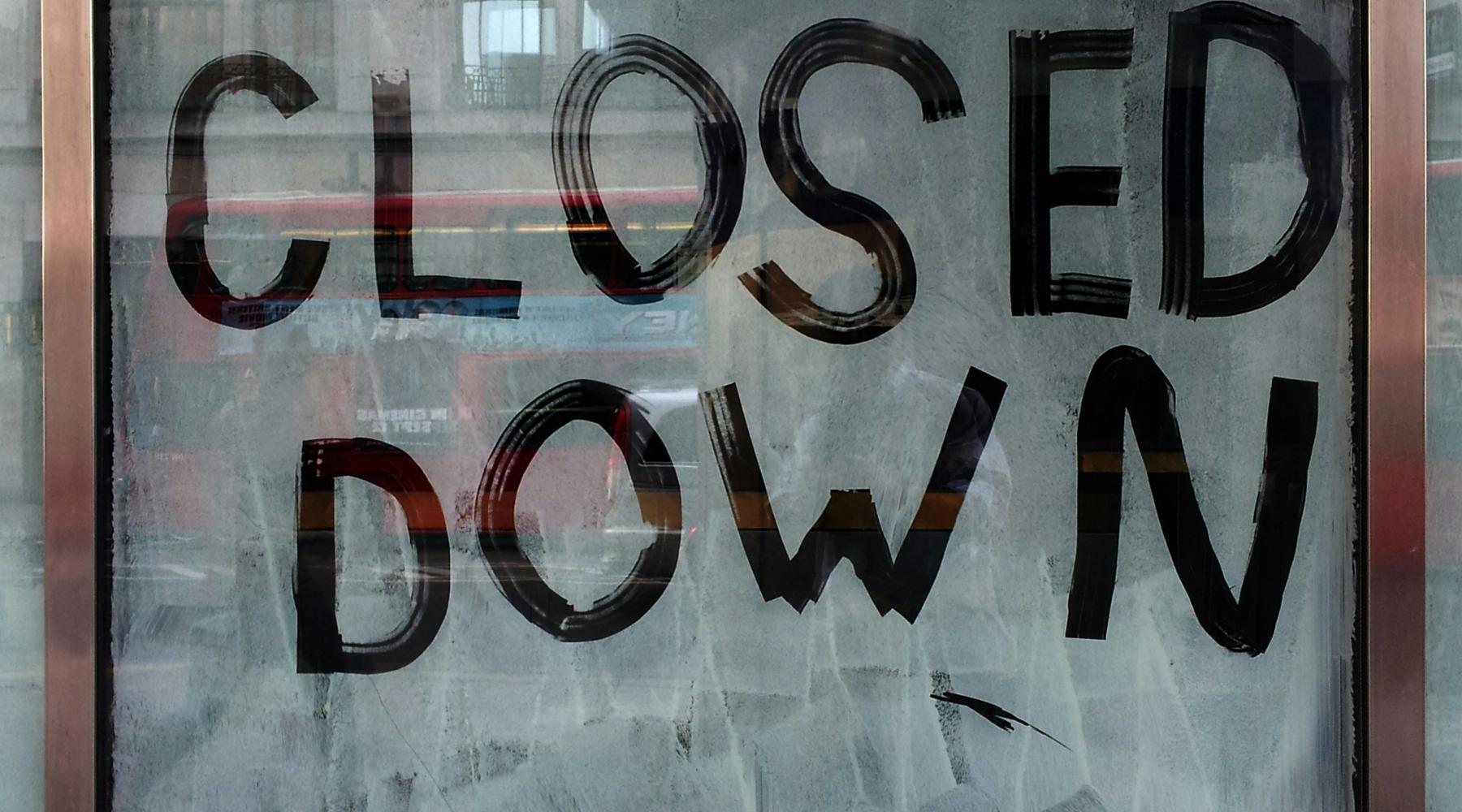 Closed down window