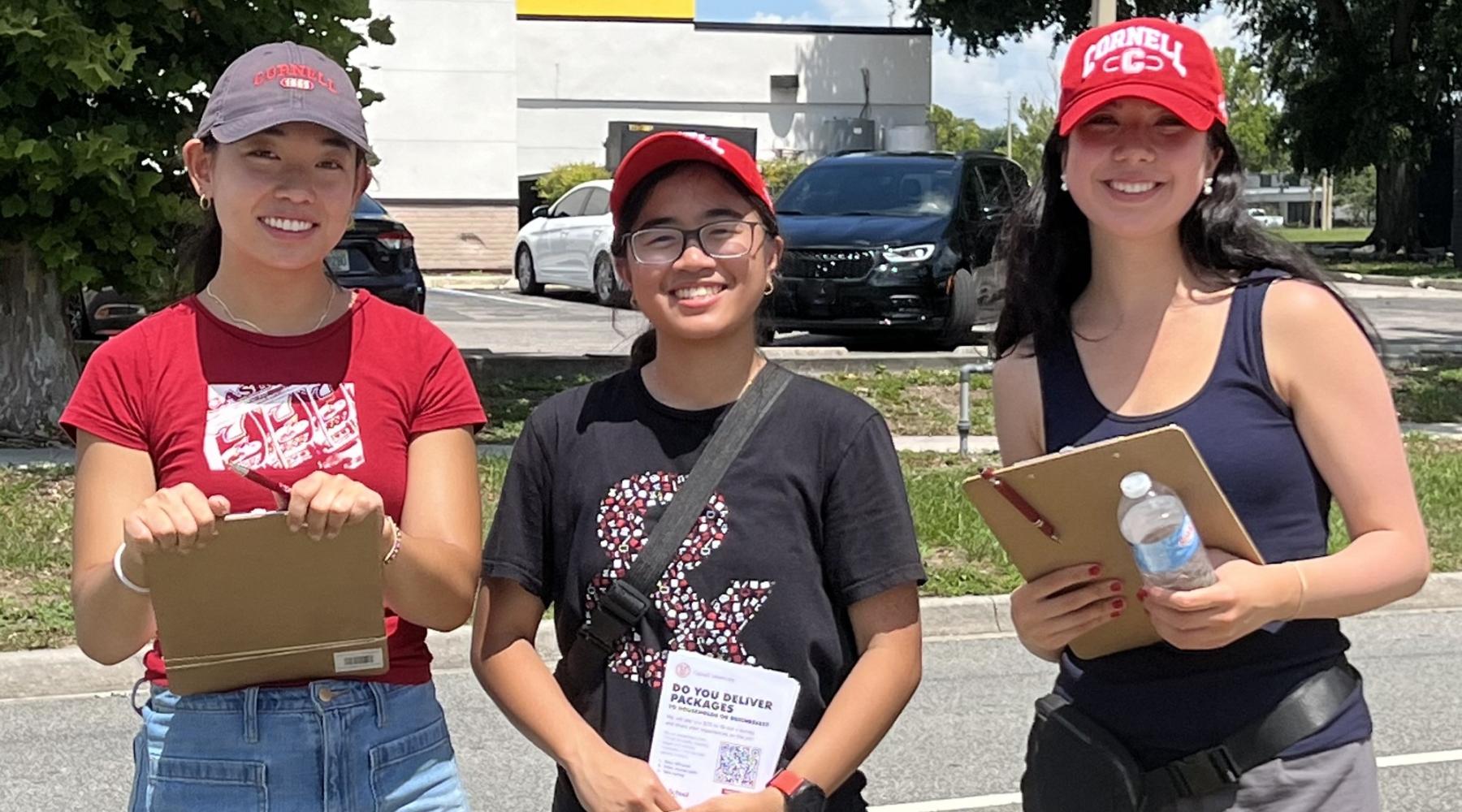 Last Mile Delivery Postcards handing out