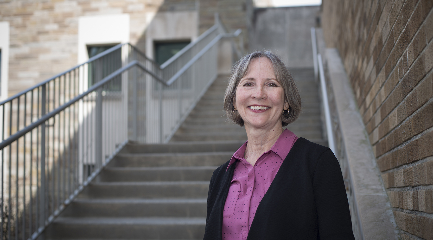 Pam Tolbert in 2015 in the ILR Lower Courtyard