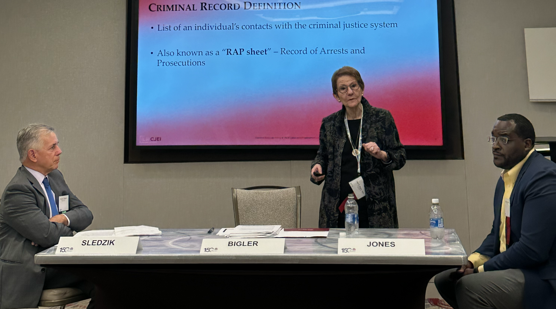 Esta Bigler and Thomas Jones presenting on the topic of fair chance hiring at the New York State Bar Association’s Labor and Employment Law Section fall meeting in October 2026.