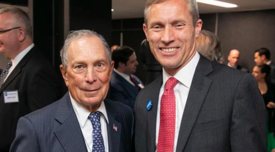 Dean Alex Colvin and former New York City mayor Mike Bloomberg