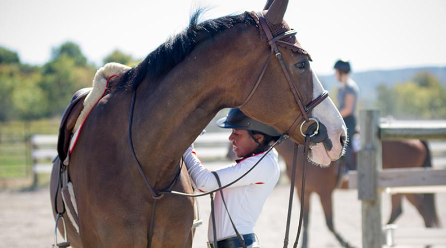 Jada Davis '20 - ILRies ride with Cornell equestrian team