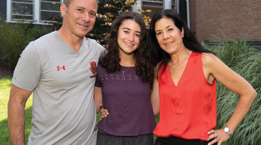 Dawn Levy-Weinstein ’88 (right) with her daughter, Katie '22, and husband, Adam Weinstein, CHE ’88