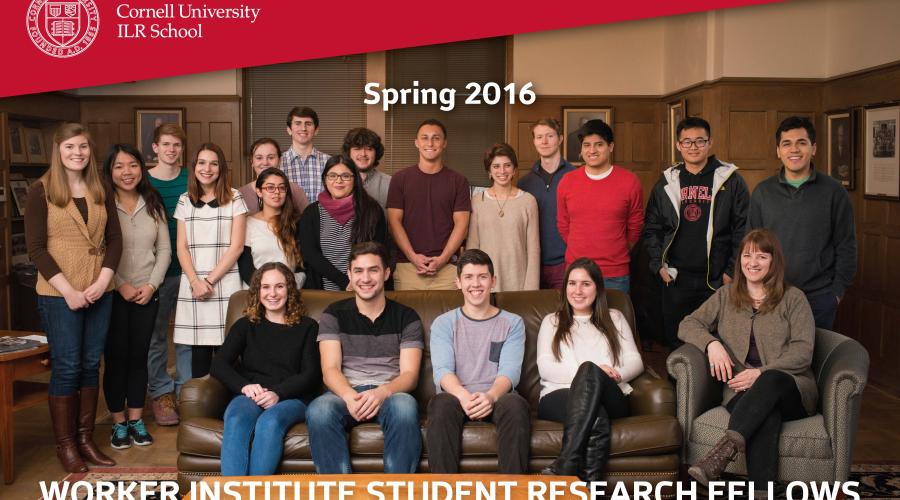 Worker Institute student research fellows, spring 2016