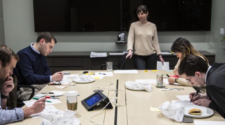 Photo: Students at an IDEO work session