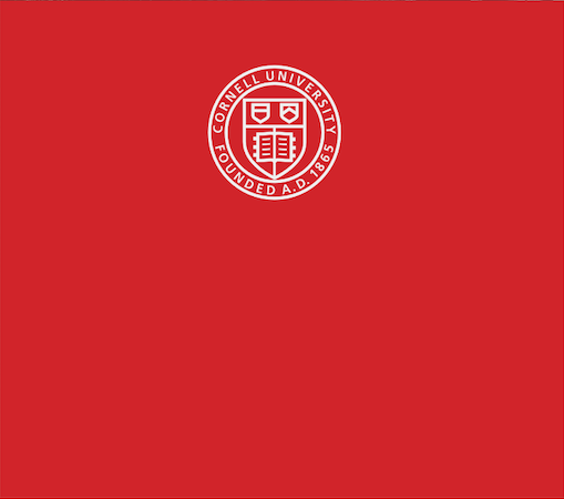 Cornell Seal on red background