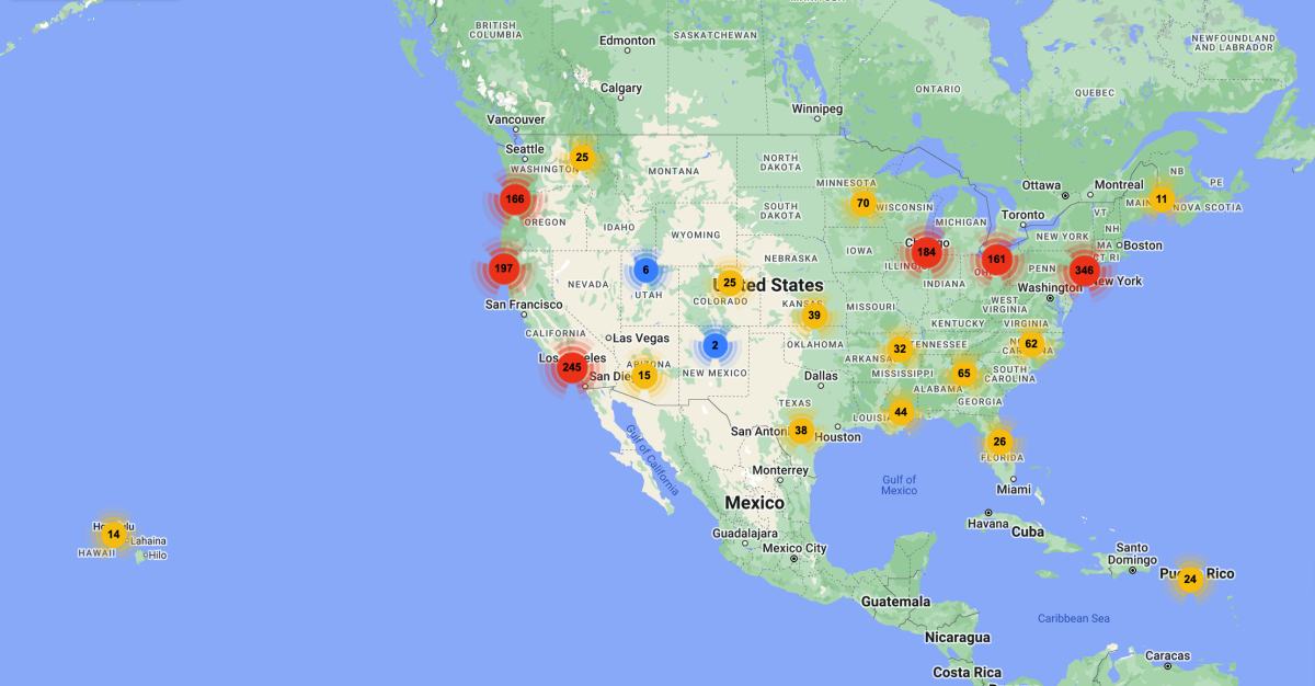 2023 Labor Action Tracker dashboard screenshot