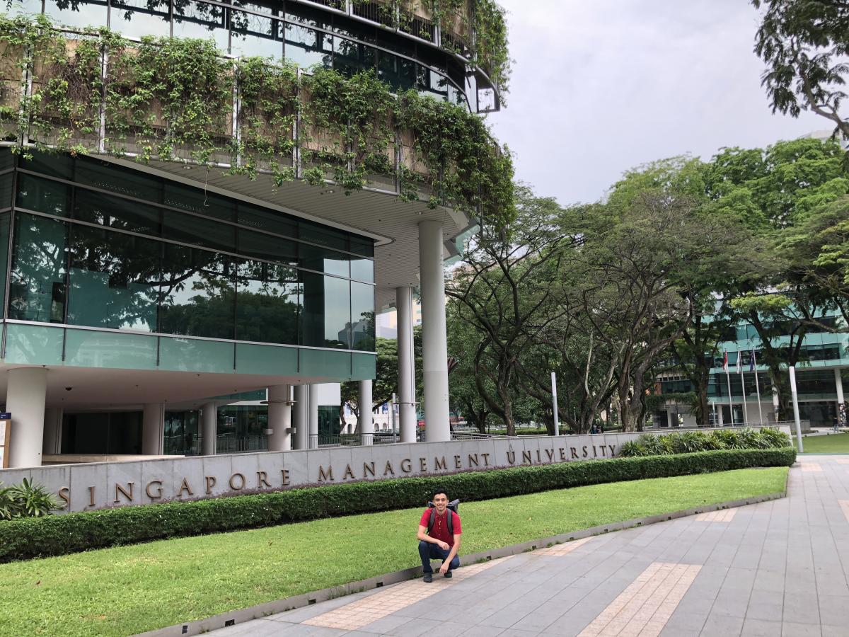 Andres Montes '20 in Singapor