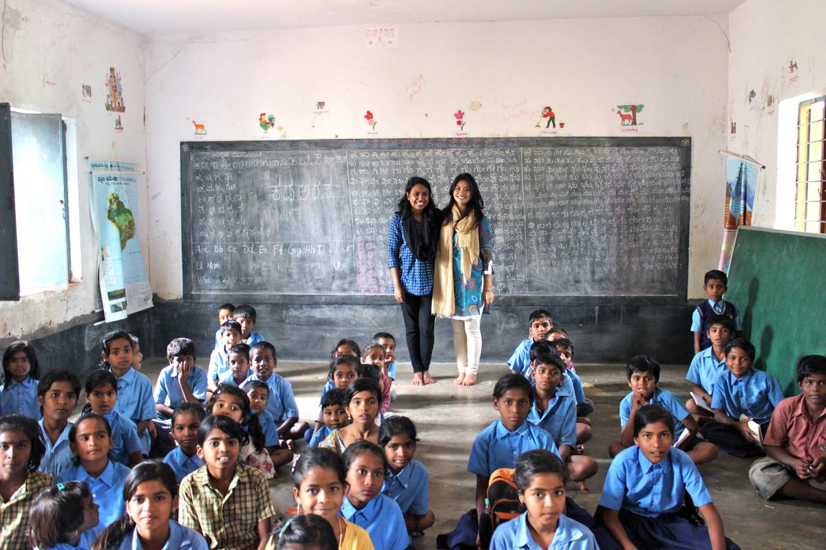 ILR students in a classroom in India. 