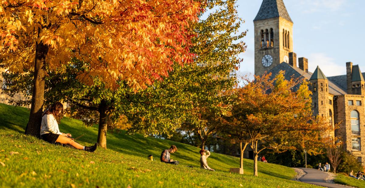 Students on Libe Slope