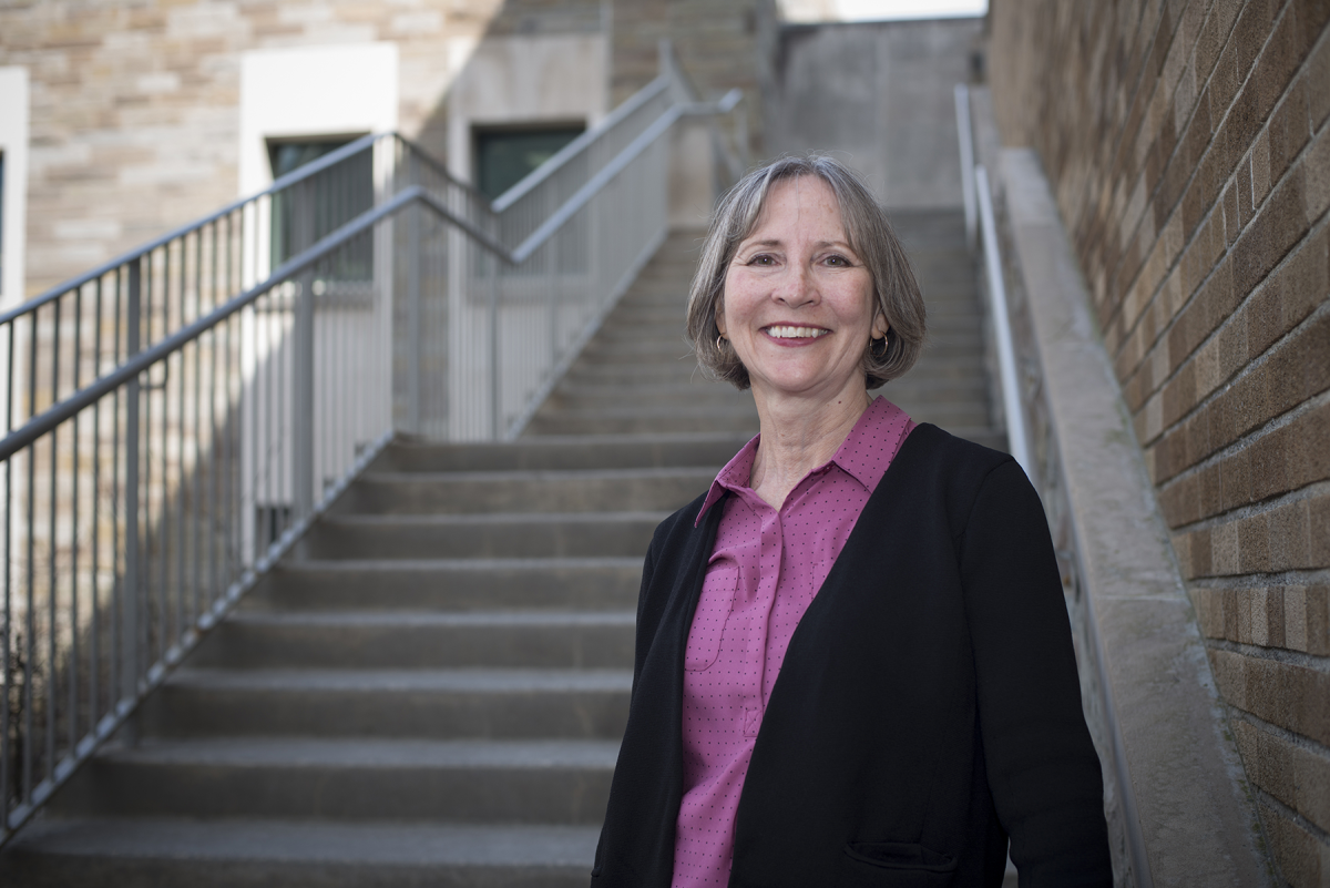Pam Tolbert in 2015 in the ILR Lower Courtyard