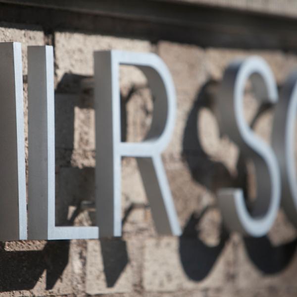 ILR School logo zoomed in - building label