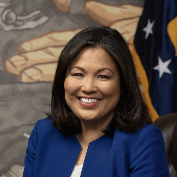 Headshot of Julie Su