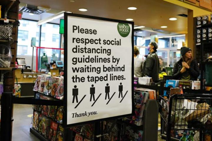 Whole Foods, like other grocers, is requiring all workers to wear masks. It has not extended that policy to customers.