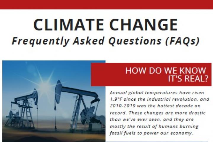 Infographic on Climate Change Frequently Asked Questions