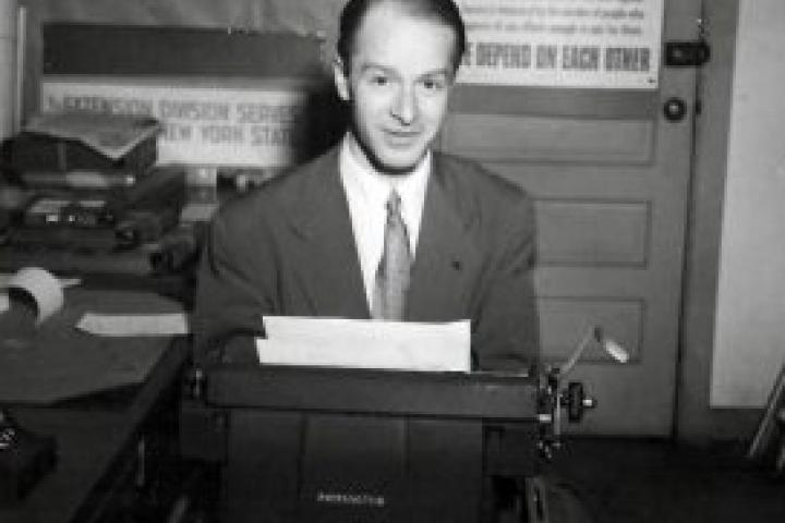 Harold Oaklander ’52 at work in the ILR School in 1952.