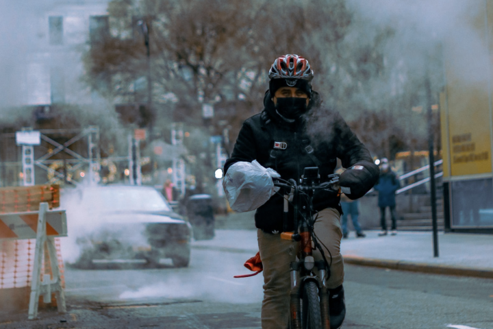 Delivery Biker in New York City