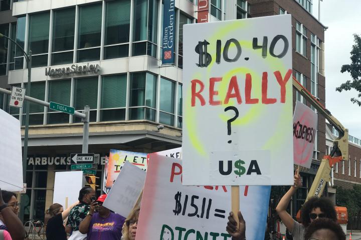 Photo of Protest for Minimum Wage Increase