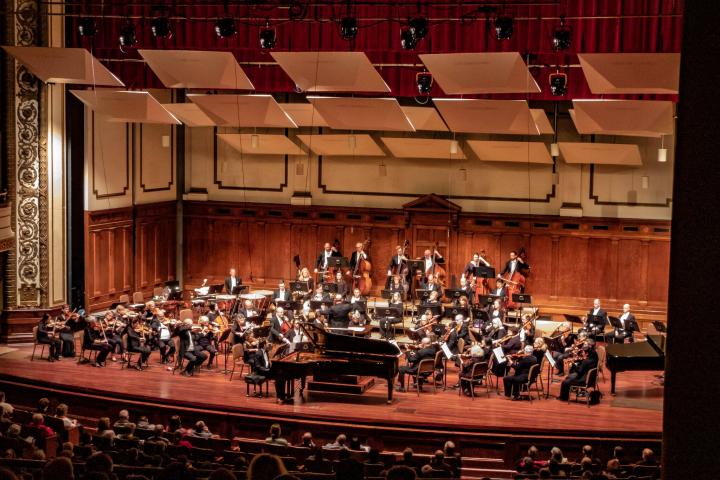 The Springfield Symphony Orchestra in 2019, before the pandemic. performing a Tchaikovsky’s piano concerto with Viktor Valkov, the guest soloist, and Kevin Rhodes conducting.Credit...Chad Anderson